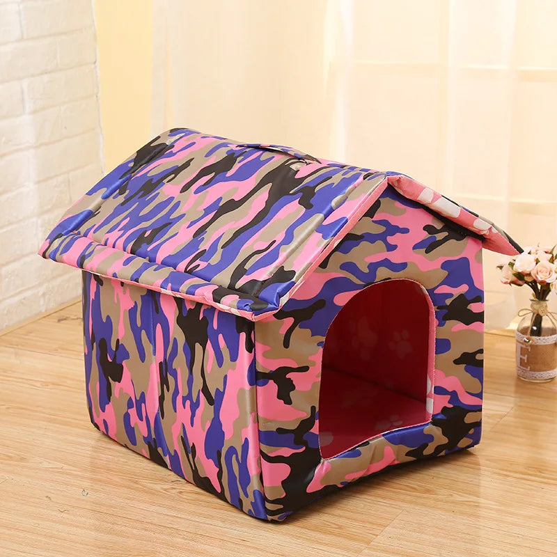 Caseta Portátil Impermeable para Mascotas de Exterior