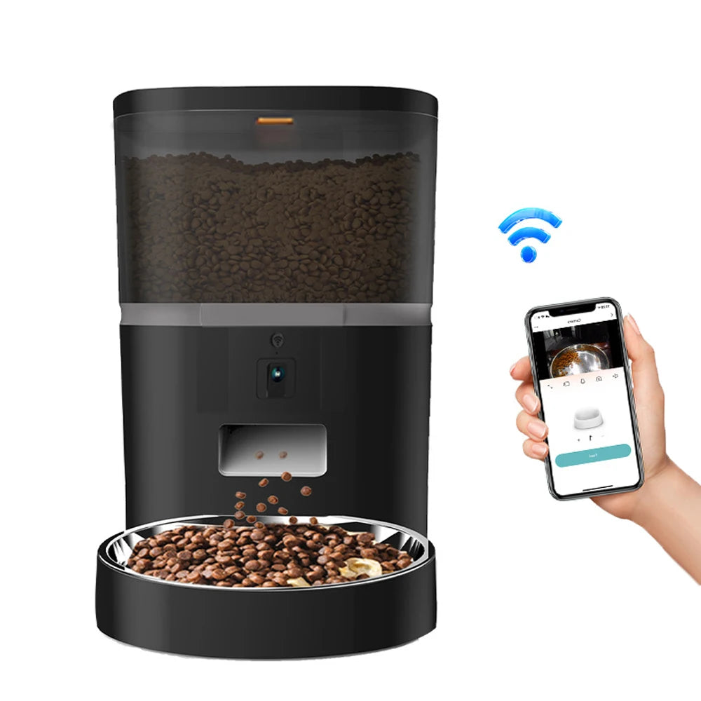 Comedero Automático 4L con Camara HD para Gatos y Perros