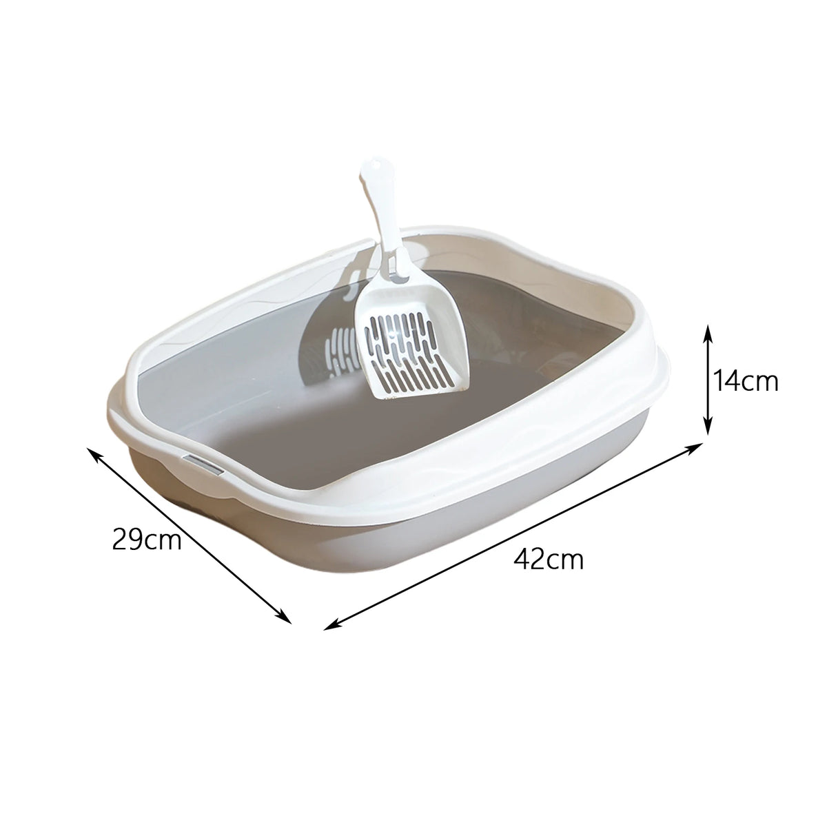 Arenero Semicerrado Antisalpicaduras XL para Gatos