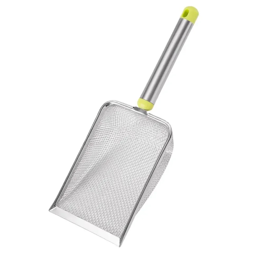 Pala Recogedora de Arena para Gatos, Acero Inoxidable