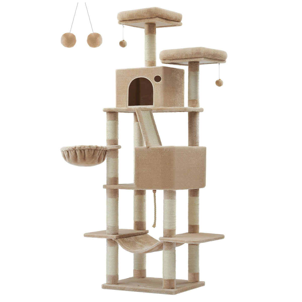Rascador Feandrea para Gatos, 206 cm, Multinivel