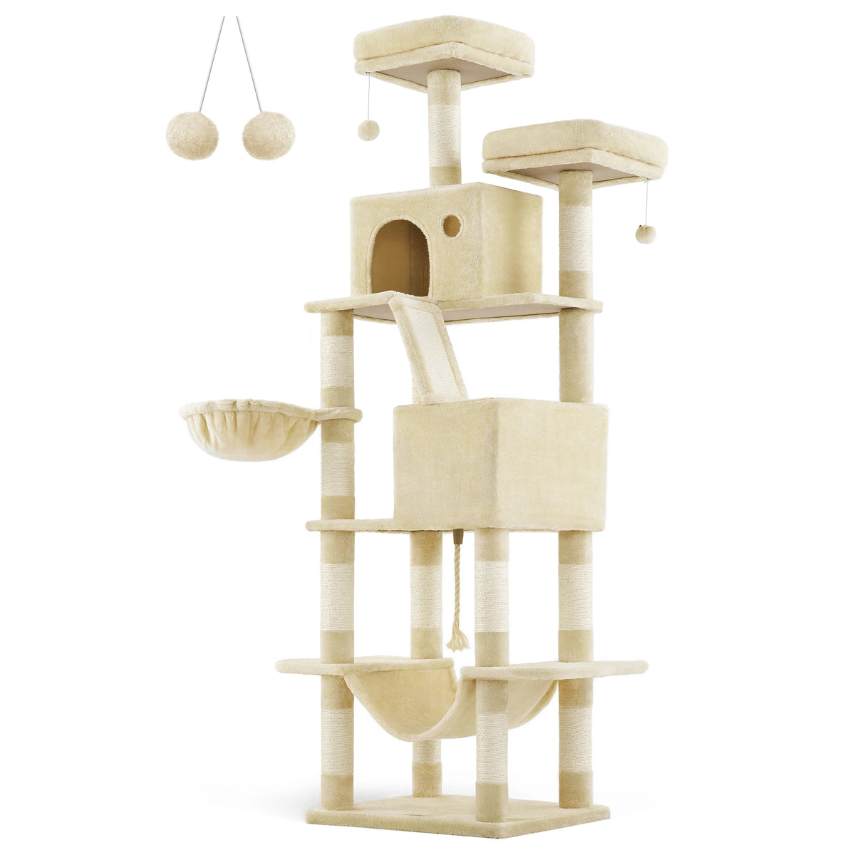 Rascador Feandrea para Gatos, 206 cm, Multinivel