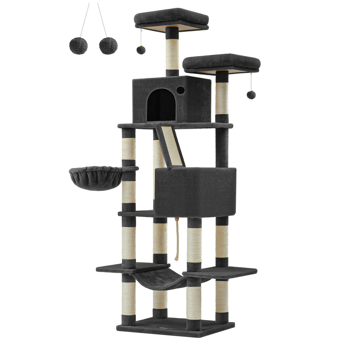 Rascador Feandrea para Gatos, 206 cm, Multinivel