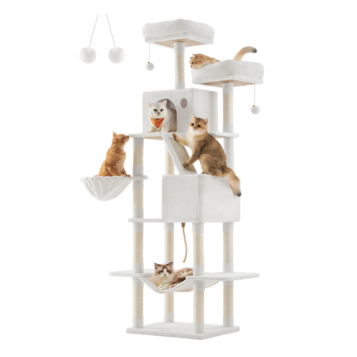 Rascador Feandrea para Gatos, 206 cm, Multinivel