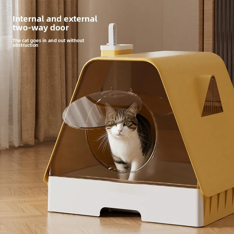 Arenero Cerrado XXL con Cajon para Gatos Grandes (Maine Coon)