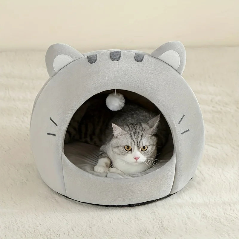 Cueva Cama para Gatos y Perros Pequeños, Diseño Divertido