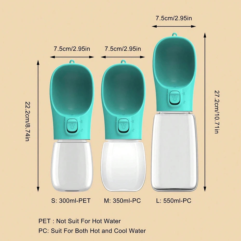 Botella de Agua Portátil para Perros y Gatos