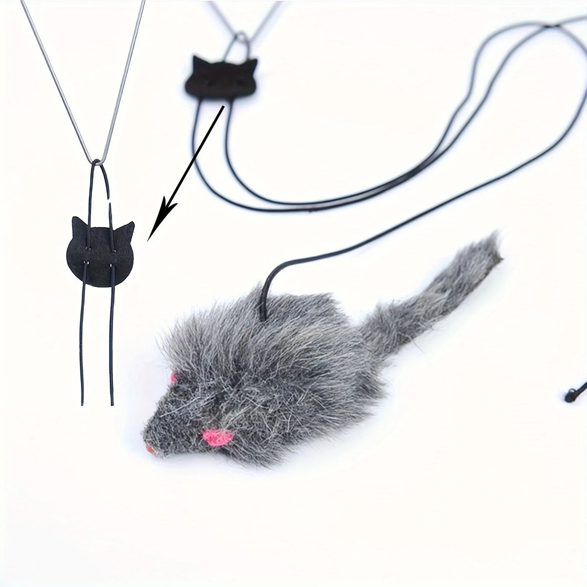 Juguete Raton Colgante Interactivo para Gatos, en Puerta
