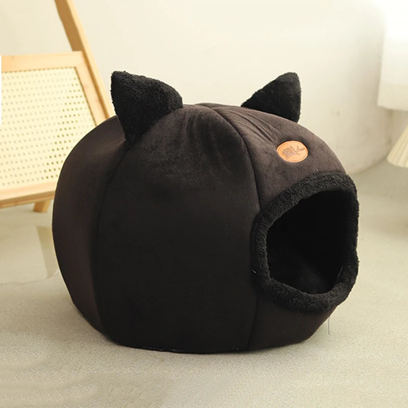 Cueva Cama de Invierno para Gatos, Extraíble y Cálida