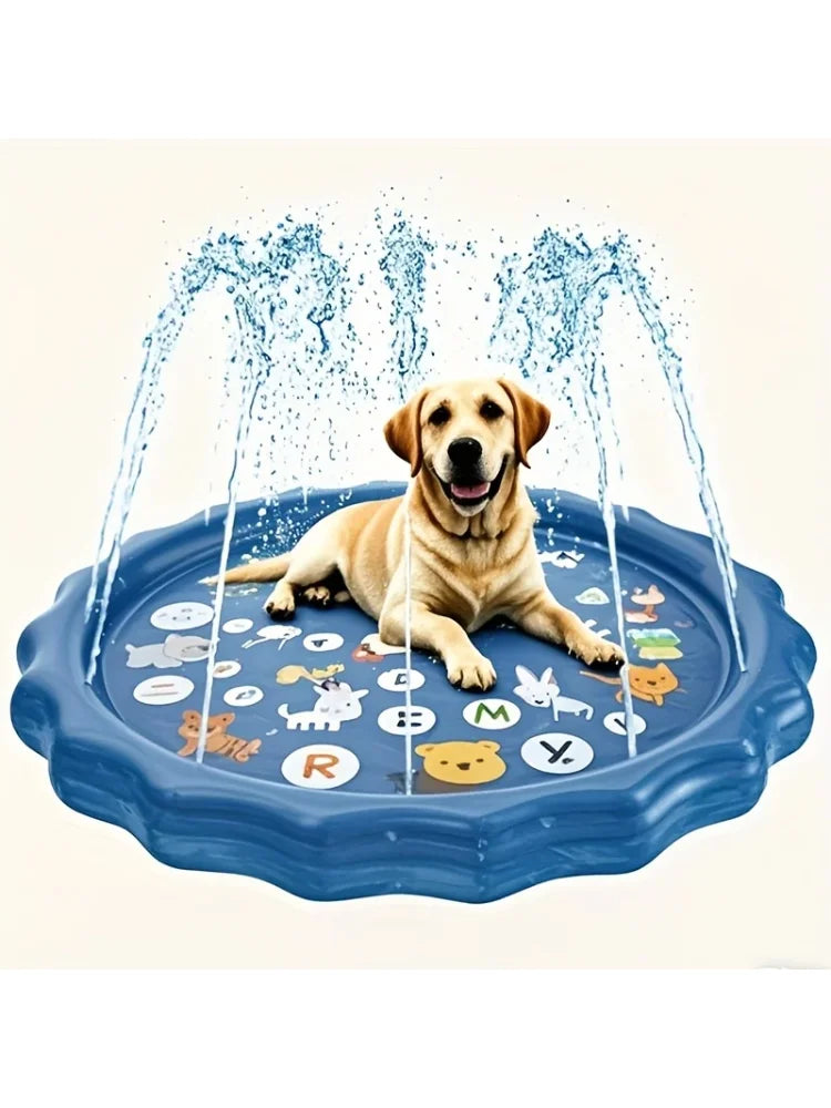 Piscina Resistente para Mascotas con Función de Spray de Agua