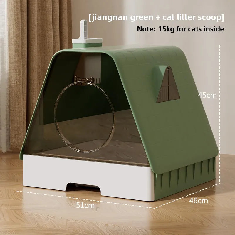 Arenero Cerrado XXL con Cajon para Gatos Grandes (Maine Coon)
