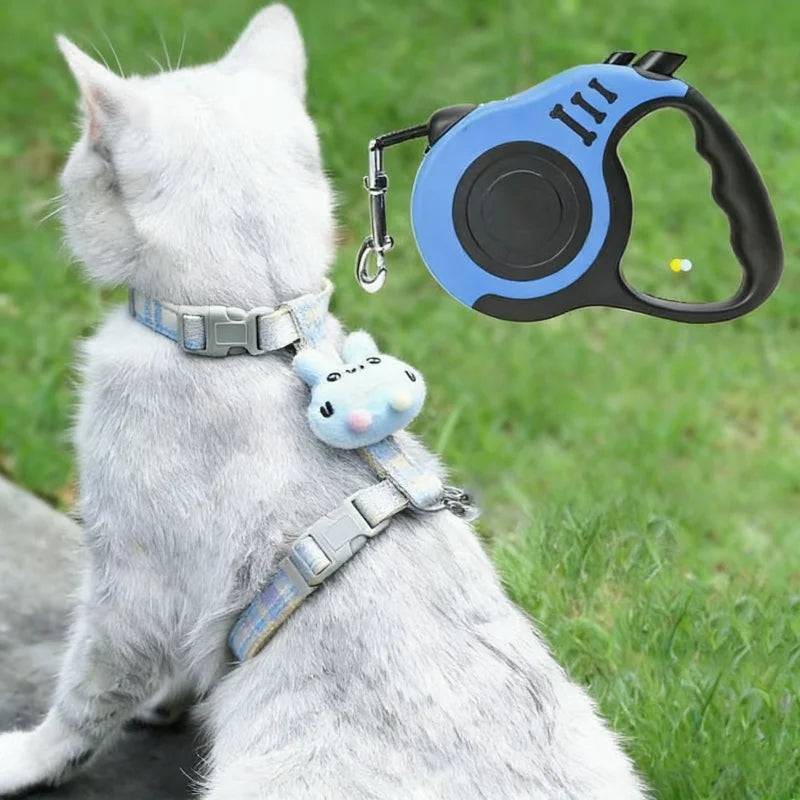 Correa Retráctil Automática para Perros y Gatos, 3m/5m