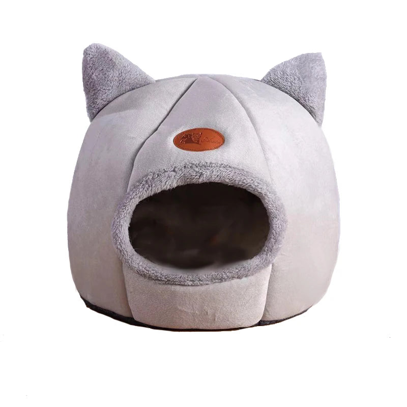 Cueva Cama de Invierno para Gatos, Extraíble y Cálida
