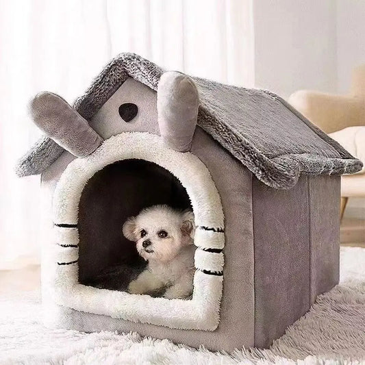 Caseta Cálida para Perros de Interior, Desmontable y Lavable