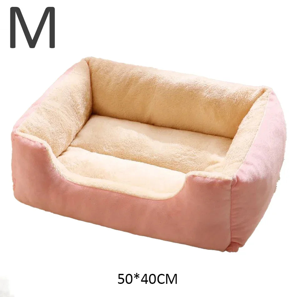 Cesta Cama de Peluche para Gatos y Perros Pequeños