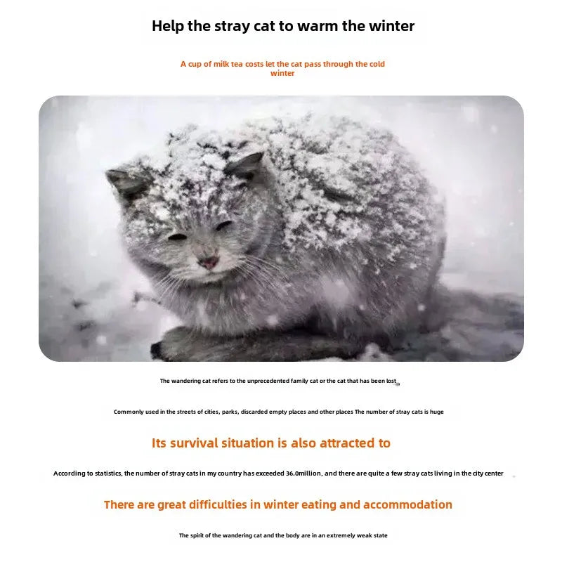 Caseta Impermeable de Invierno para Gatos y Perros Callejeros