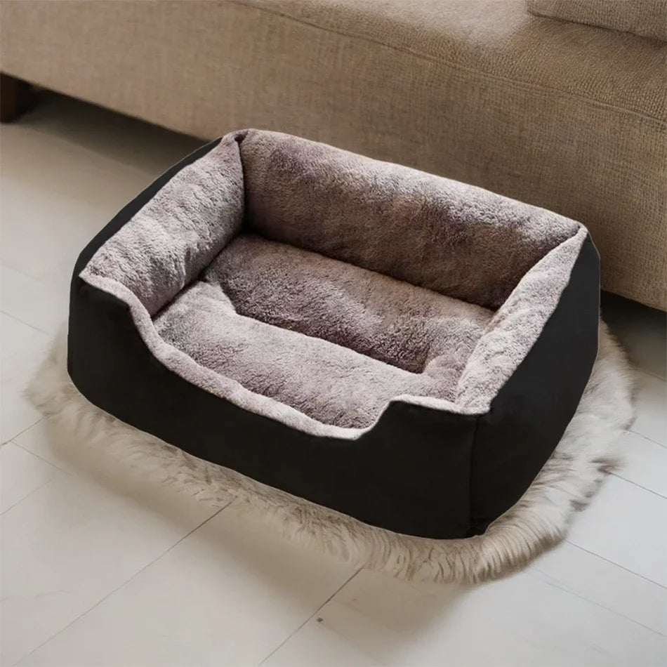 Cesta Cama de Peluche para Gatos y Perros Pequeños