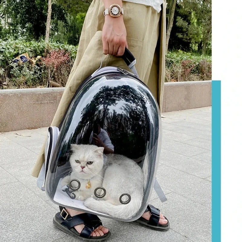 Mochila Transportadora Transparente para Mascotas, Tipo Capsula