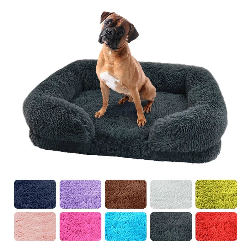 Cama de Peluche para Perros, Funda Desmontable