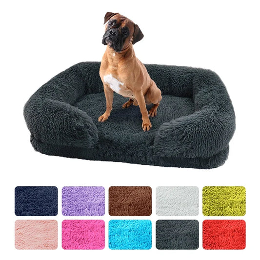 Cama de Peluche para Perros, Funda Desmontable