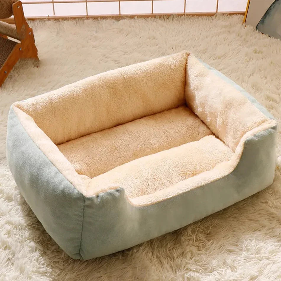Cesta Cama de Peluche para Gatos y Perros Pequeños