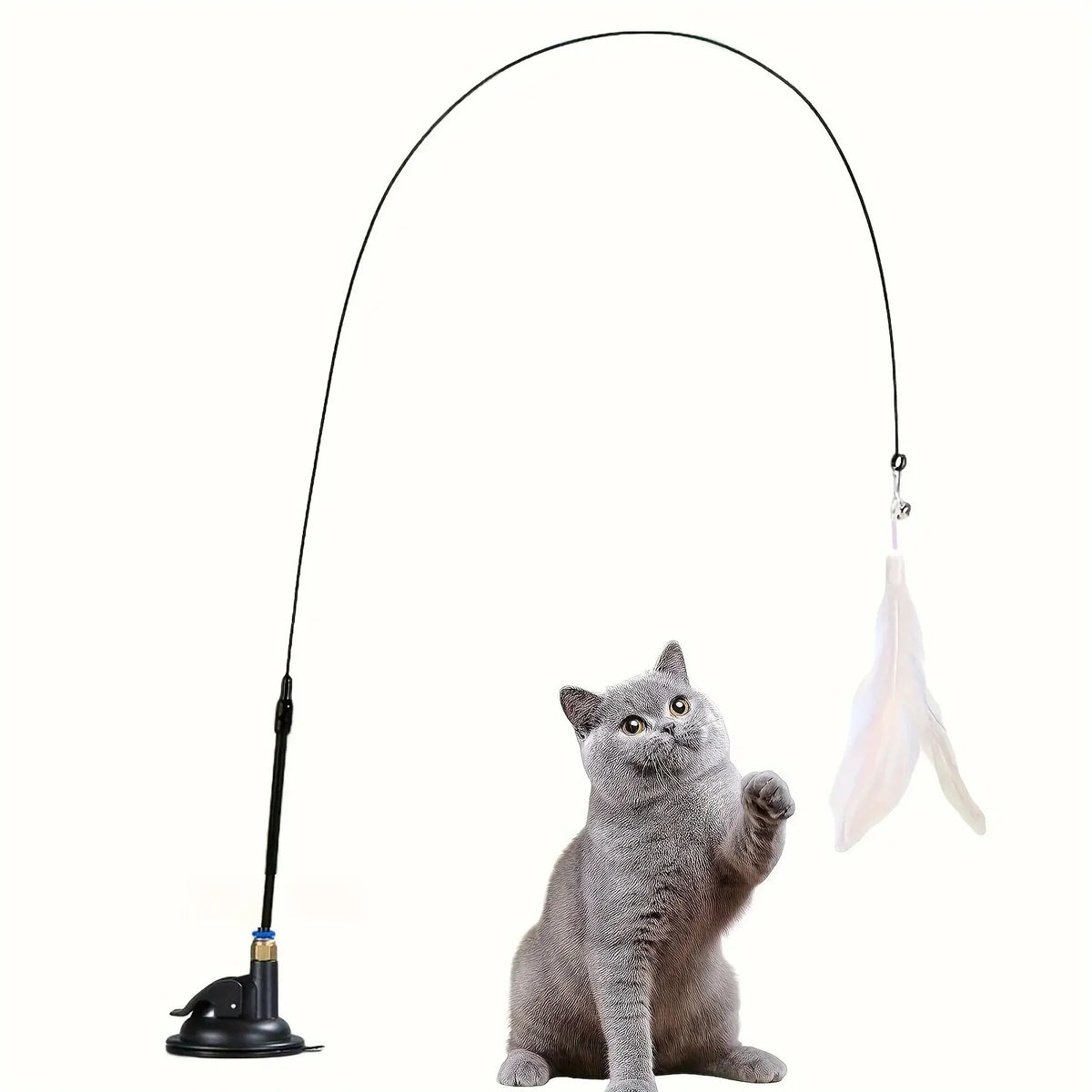 Varita Interactiva con Campana y Plumas para Gatos