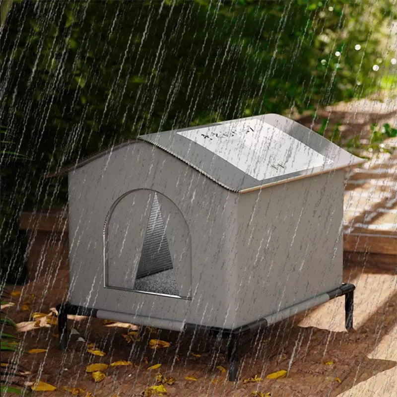Caseta Impermeable de Invierno para Gatos y Perros Callejeros