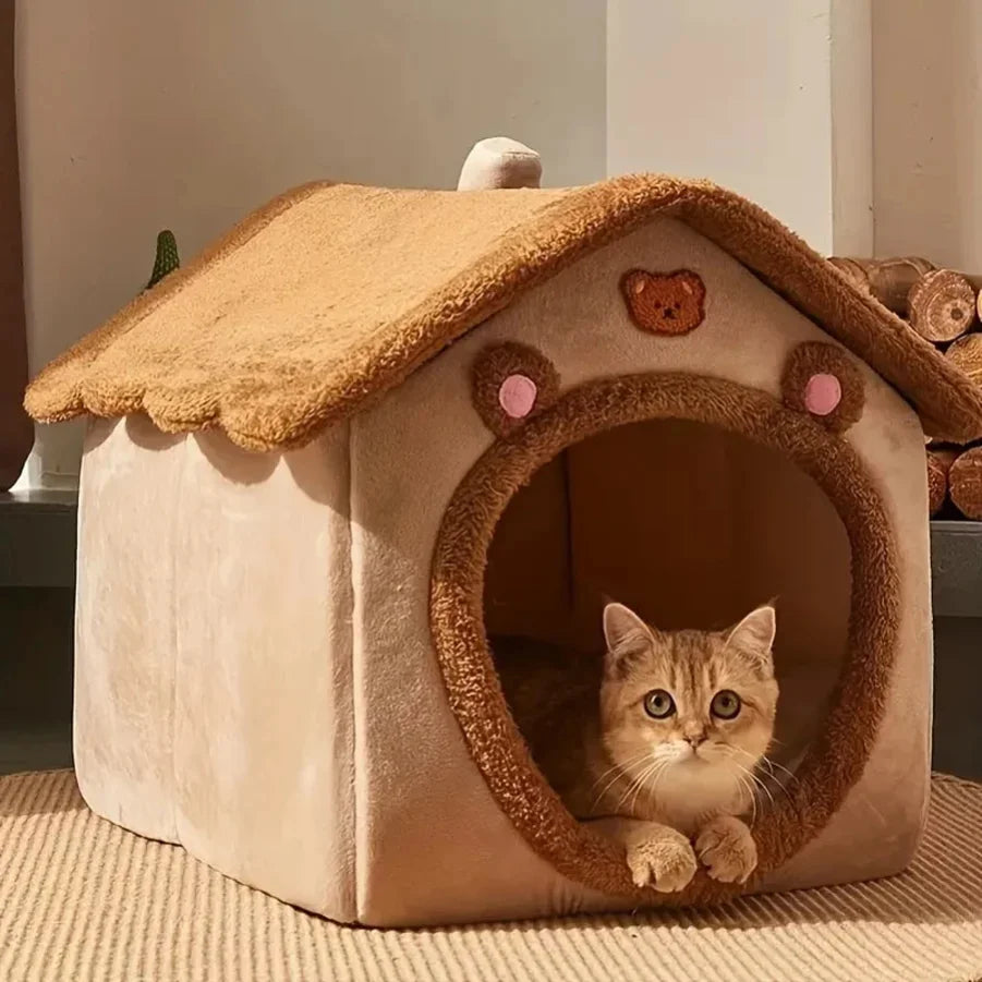 Casa-Cueva Sofa Plegable y Lavable para Mascotas Pequenas