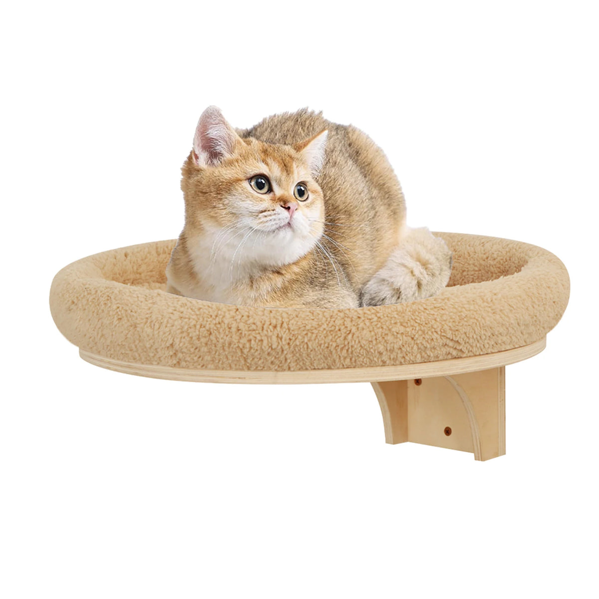 Estantes de Pared para Escalada de Gatos, Madera Natural