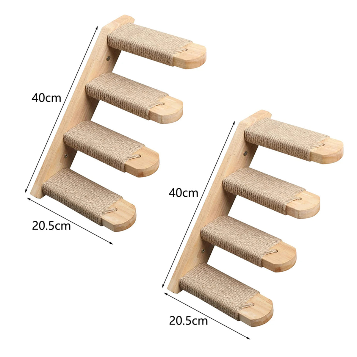 Estantes de Pared para Escalada de Gatos, Madera Natural
