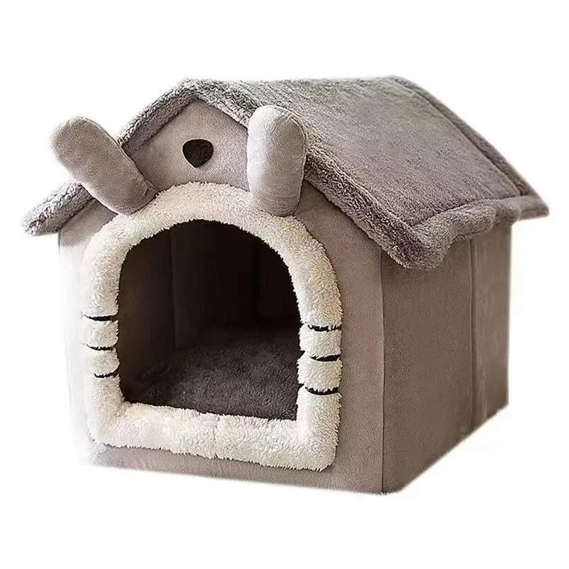 Caseta Cálida para Perros de Interior, Desmontable y Lavable