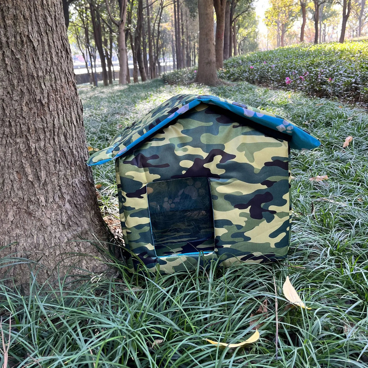 Caseta Portátil Impermeable para Mascotas de Exterior