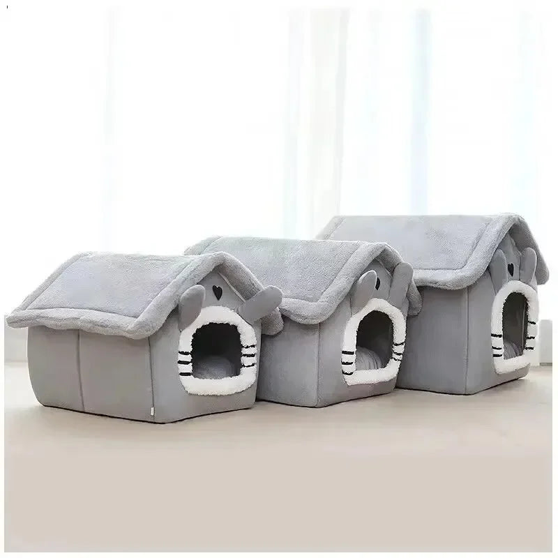 Caseta Cálida para Perros de Interior, Desmontable y Lavable