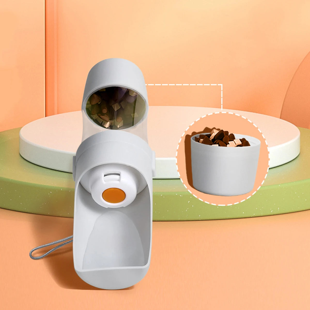 Botella Portátil de Agua y Comida para Perros y Gatos