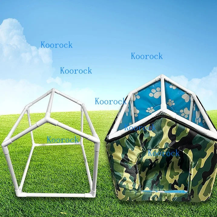Caseta Portátil Impermeable para Mascotas de Exterior
