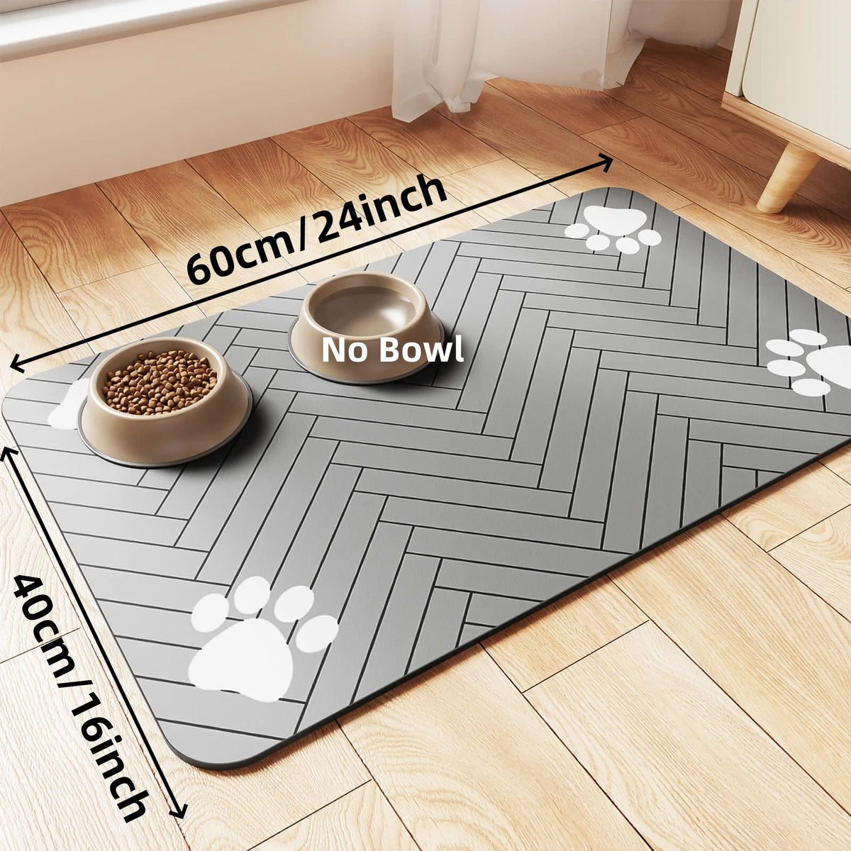 Alfombrilla Absorbente para Comederos y Bebederos de Mascotas