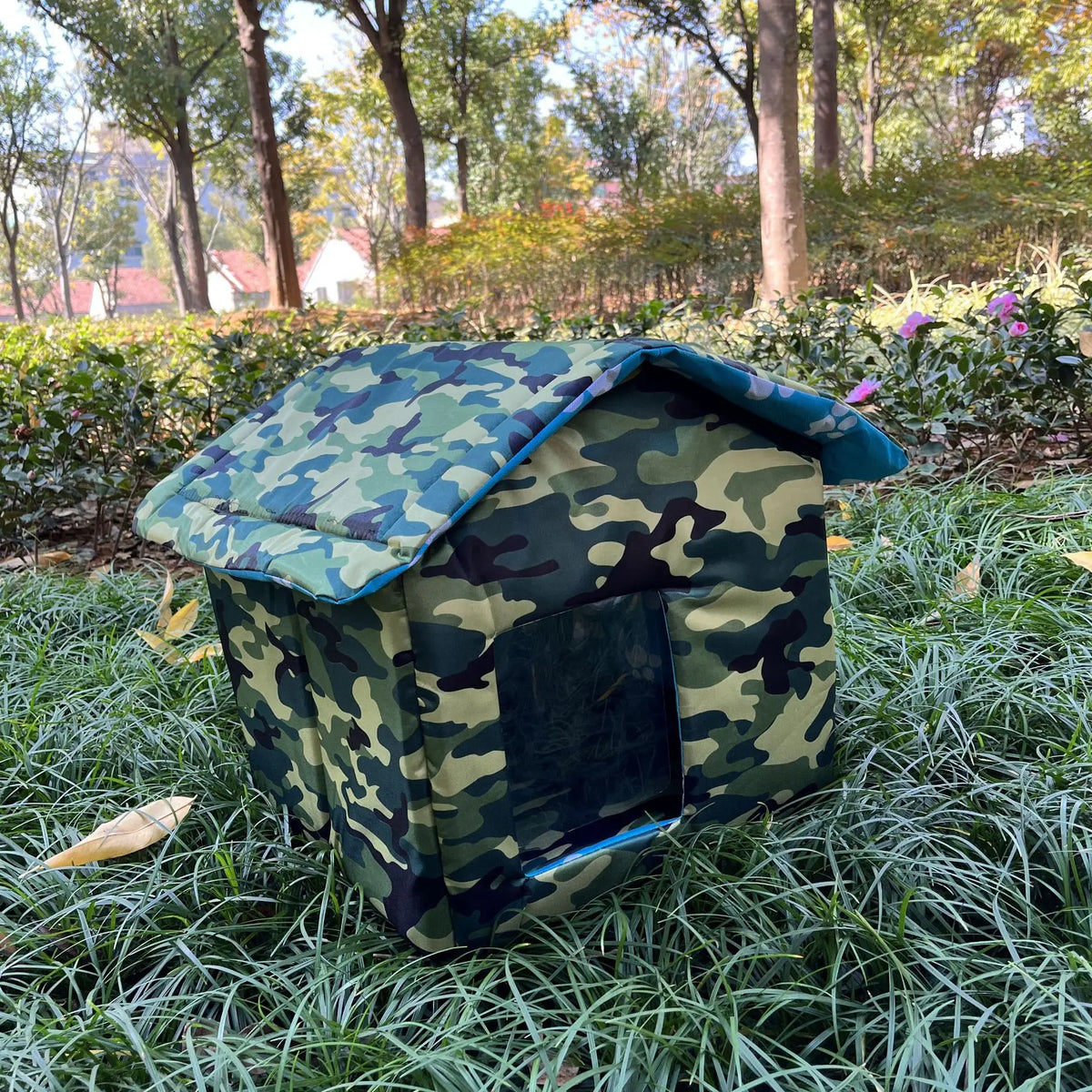 Caseta Portátil Impermeable para Mascotas de Exterior