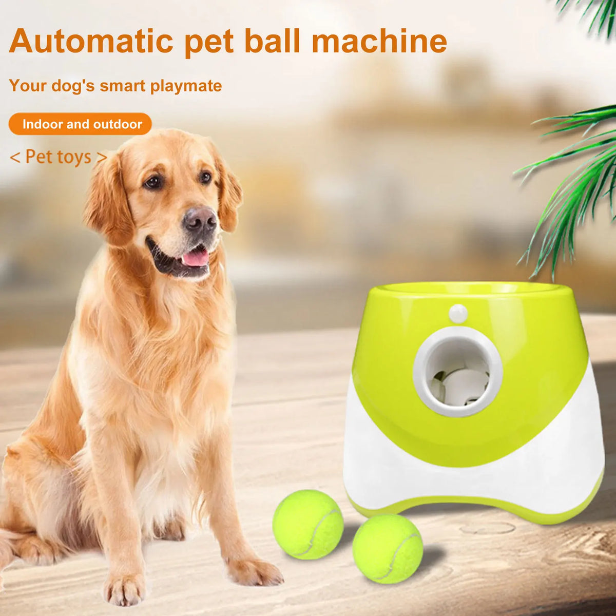 Lanzador Automático de Pelotas para Perros, Recargable