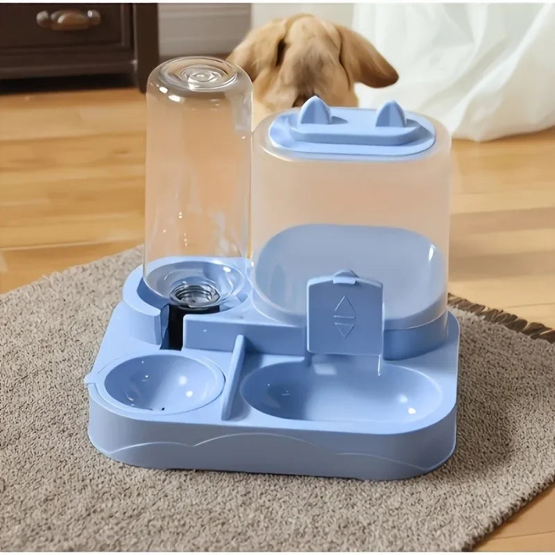 Comedero Automático 2 en 1 para Gatos, Sin Pilas