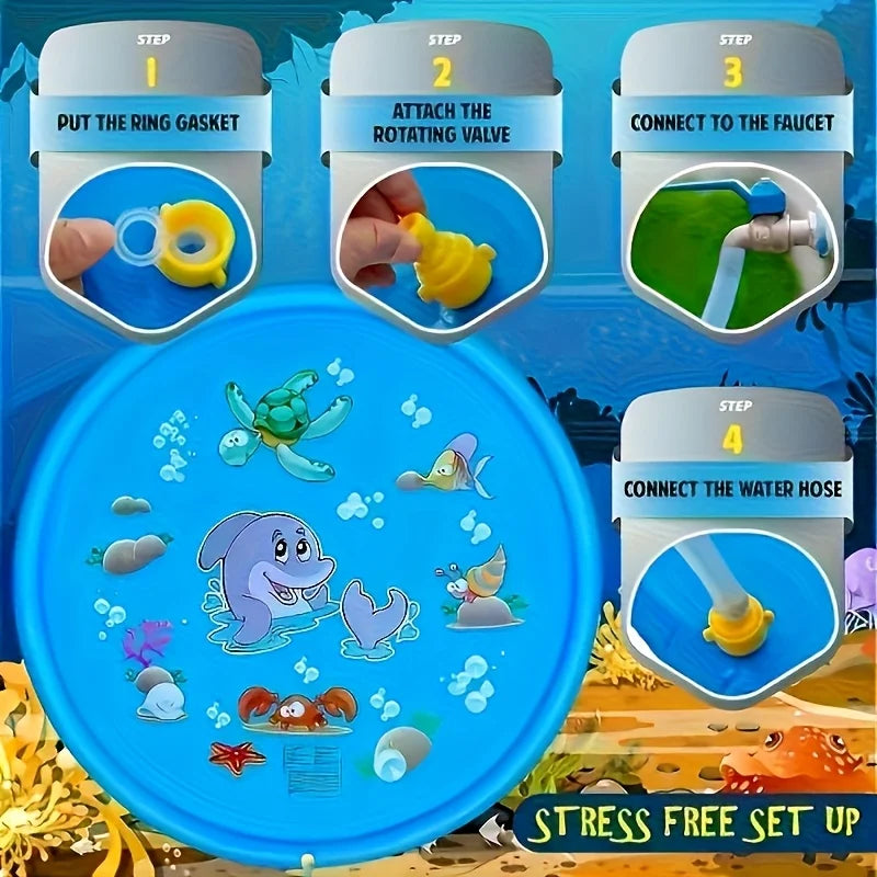 Piscina Resistente para Mascotas con Función de Spray de Agua