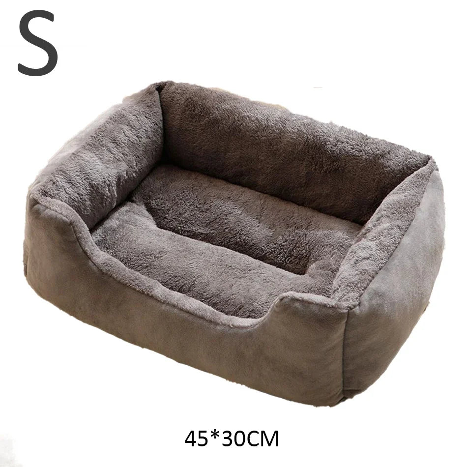 Cesta Cama de Peluche para Gatos y Perros Pequeños