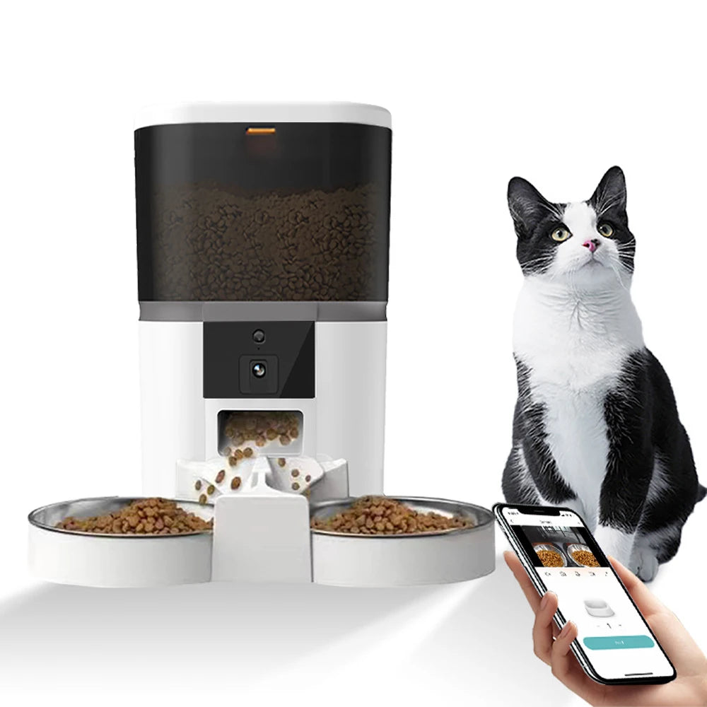 Comedero Automático 4L con Camara HD para Gatos y Perros