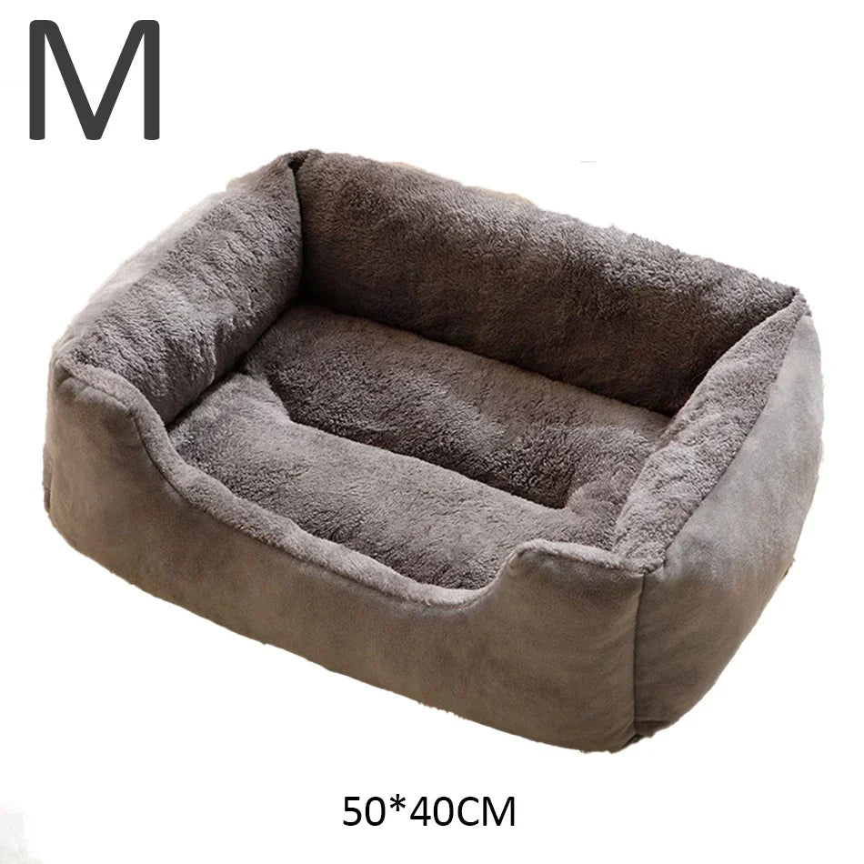 Cesta Cama de Peluche para Gatos y Perros Pequeños