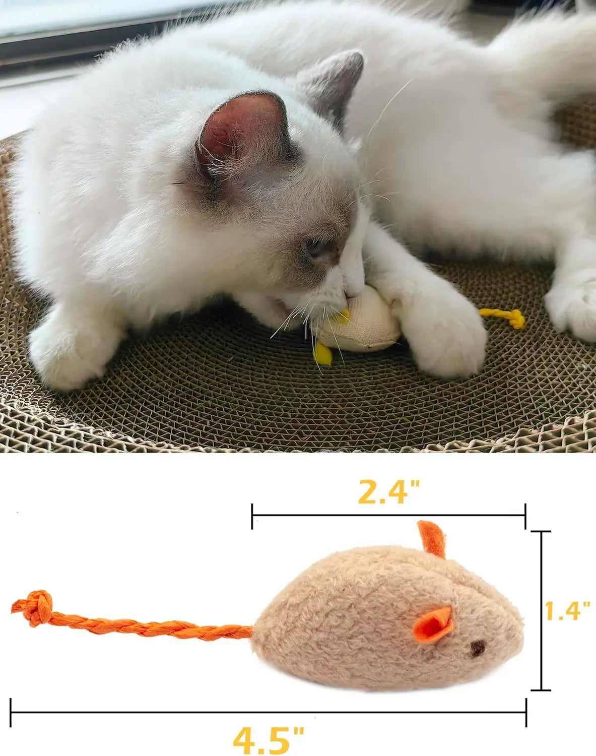 Ratones de Peluche con Catnip para Gatos (Pack)