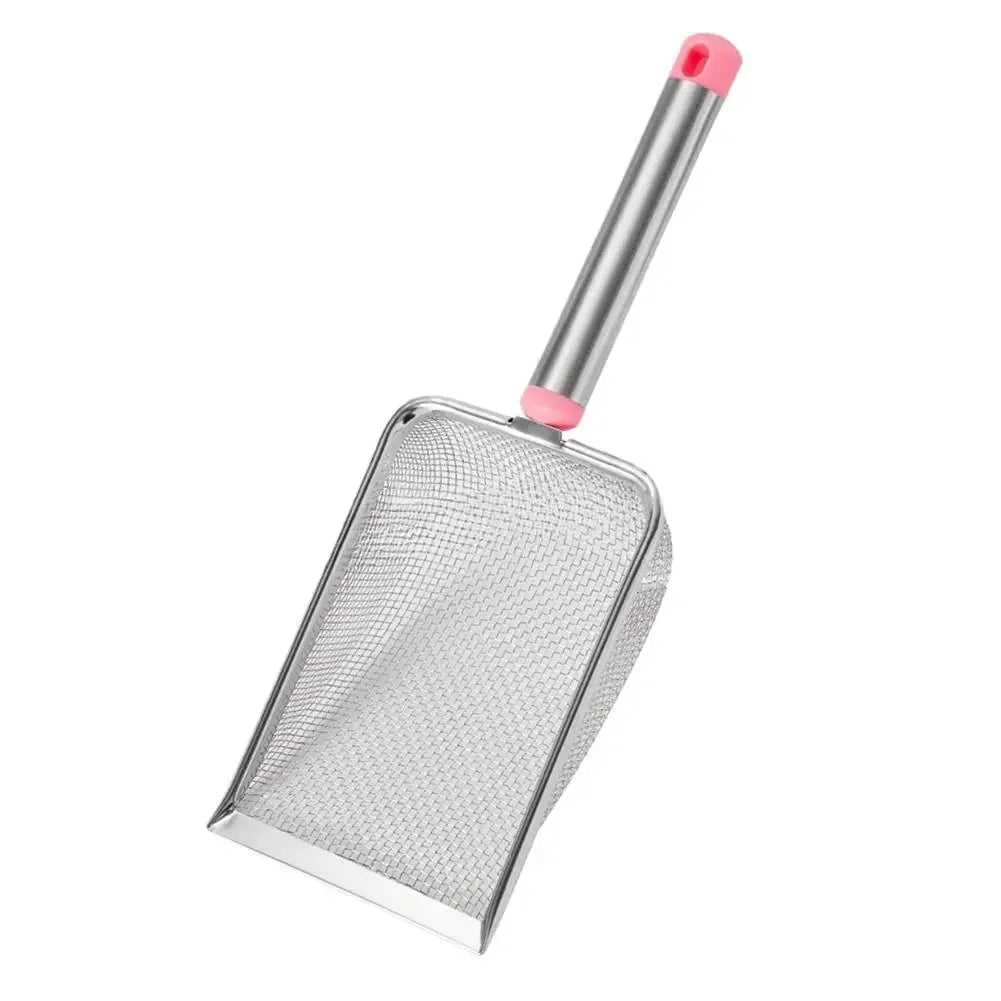 Pala Recogedora de Arena para Gatos, Acero Inoxidable