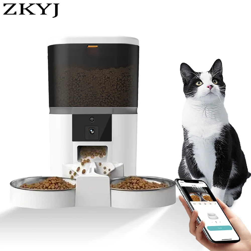 Comedero Automático 4L con Camara HD para Gatos y Perros
