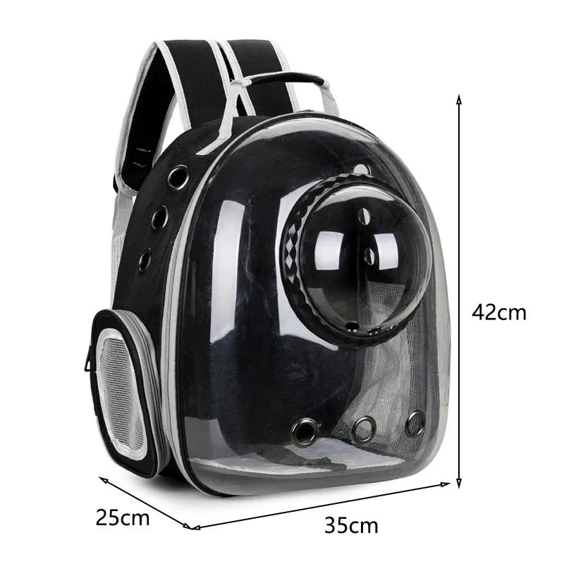 Mochila Transportadora Transparente para Mascotas, Tipo Capsula
