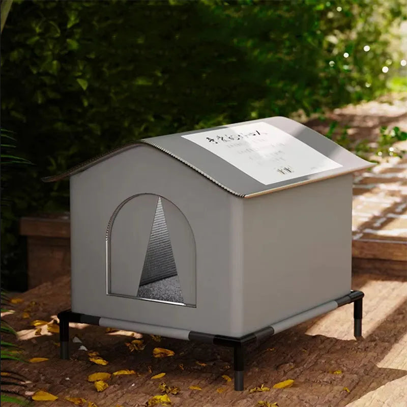 Caseta Impermeable de Invierno para Gatos y Perros Callejeros