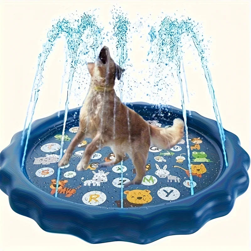 Piscina Resistente para Mascotas con Función de Spray de Agua