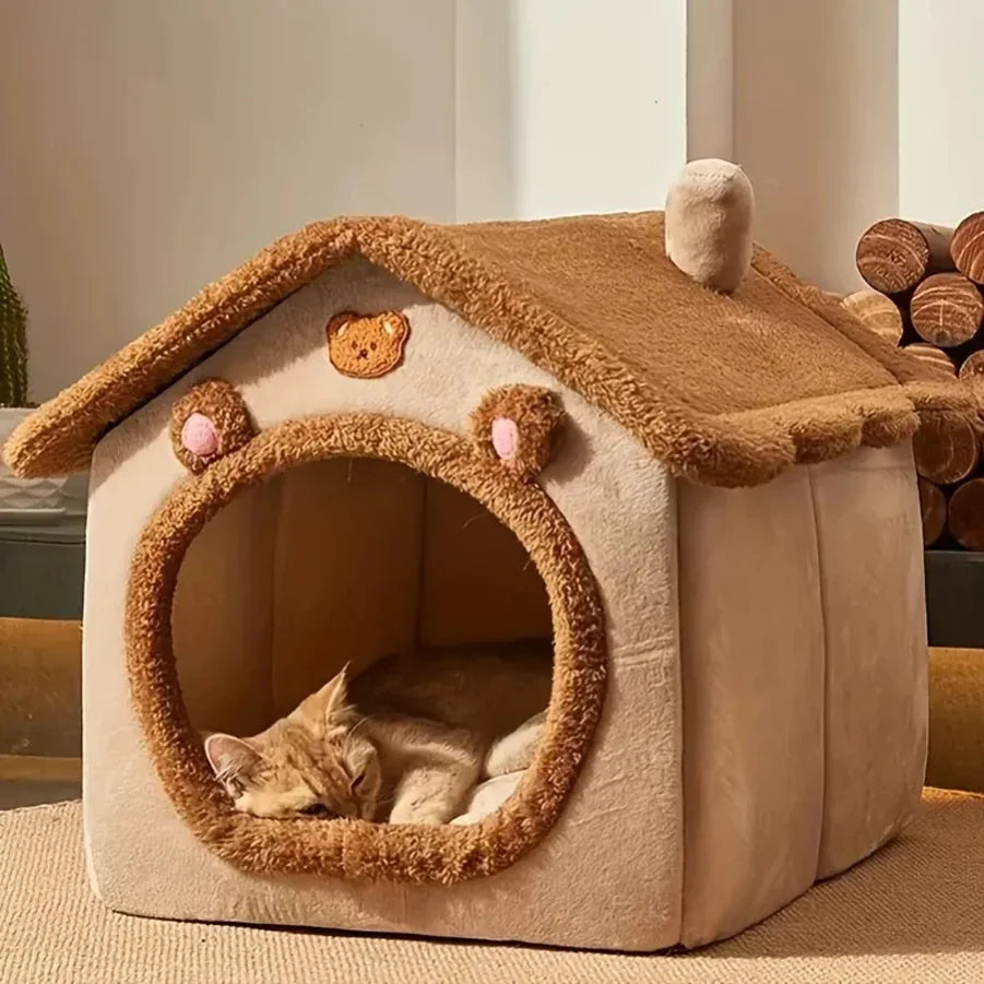 Casa-Cueva Sofa Plegable y Lavable para Mascotas Pequenas